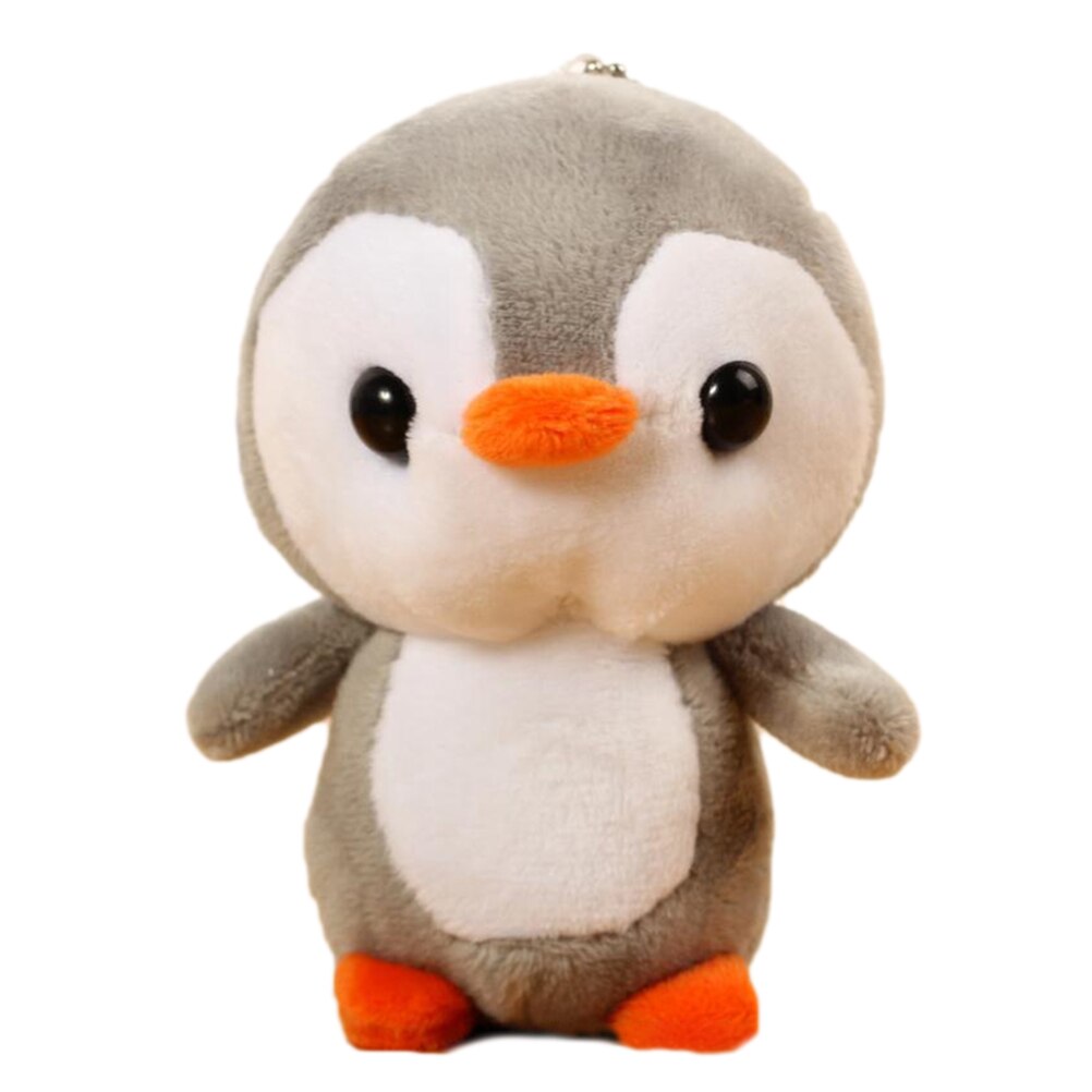 Mini Penguin Kawaii Doll Toy PVC Flocking Decoration Dolls Penguin 3 Colors Girls Little Exquisite Toy Christmas: Gray