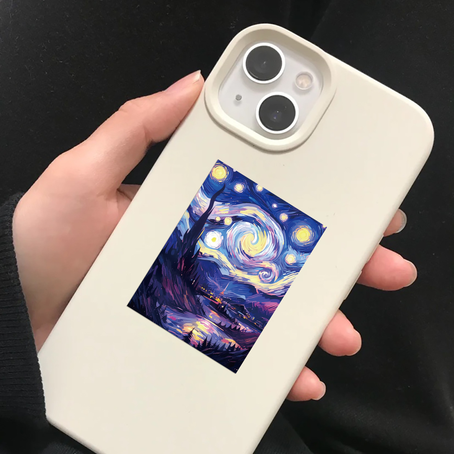 50Pcs Van Gogh Starry Night Artistic Small Stickers Vinyl Waterproof Aesthetics Sunflowers Oil Painting Stickers for Phone Case