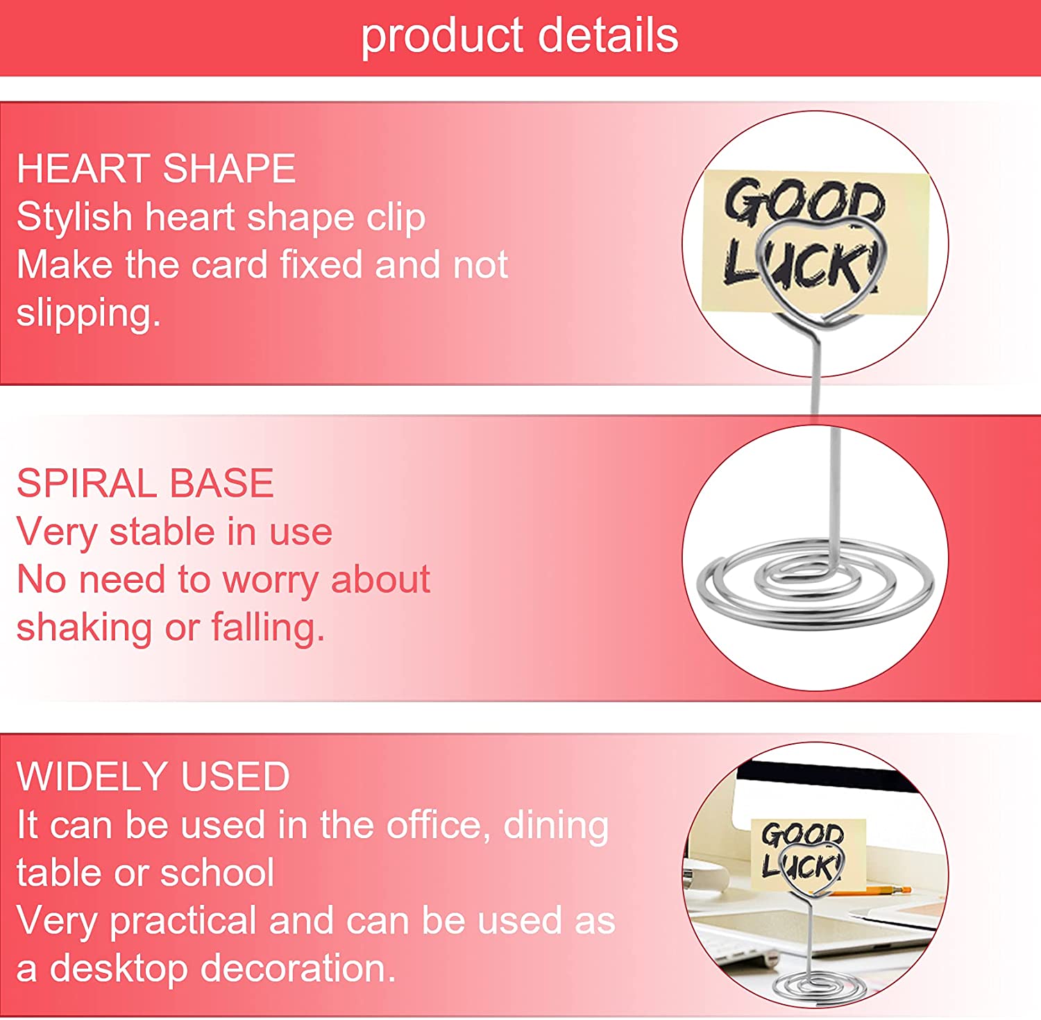 Mini Place Card Holder Photo Picture Holders Table Card Holders Office Desk Number Paper Menu Clips Wedding Party (1Pcs)