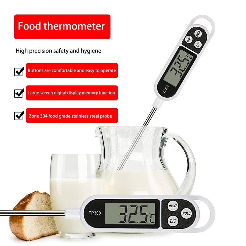 Lebensmittel Thermometer TP300 Digital Küche Thermometer Für Fleisch Kochen  Lebensmittel Sonde BBQ Elektronische Backofen Küche Werkzeuge