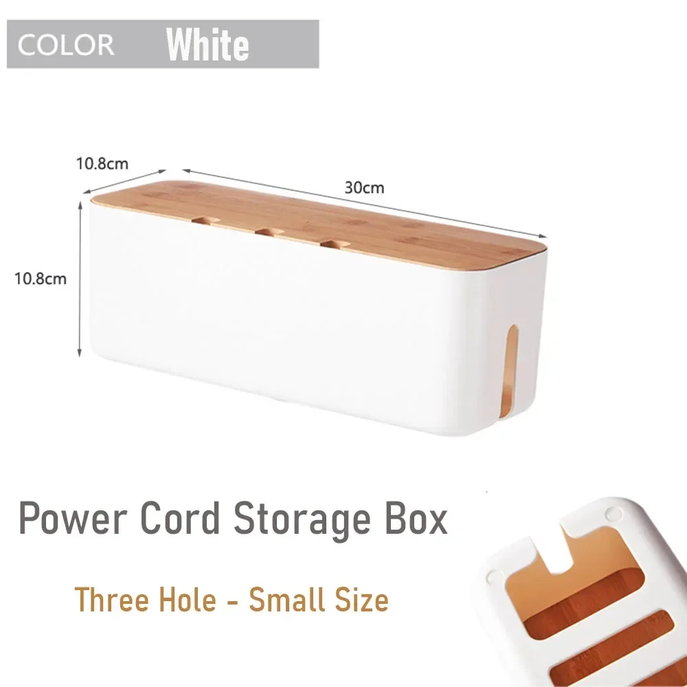 Caja de gestión de cables, organizador , caja de cables de alimentación segura y ecológica, ocultar cables, mantener los cables de alimentación limpios y ordenados para el hogar: Café ligero