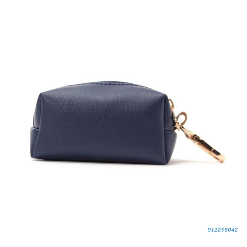 Dispensador portátil de bolsas para recoger excrementos de perro, soporte para bolsas de residuos, suministros para mascotas al aire libre, organizador de bolsas de basura: Blue