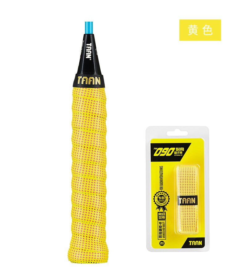 1Pc Taan TW090 Over Grip Badminton Tennis Grips Zweet Geabsorbeerd Zweetband Wraps Kranen Professionele Racket Accessoires: Yellow