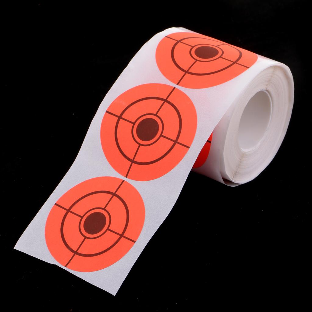 250Pcs/Roll Doelen Oranje Zelfklevende 5Cm Papieren Doel Stickers