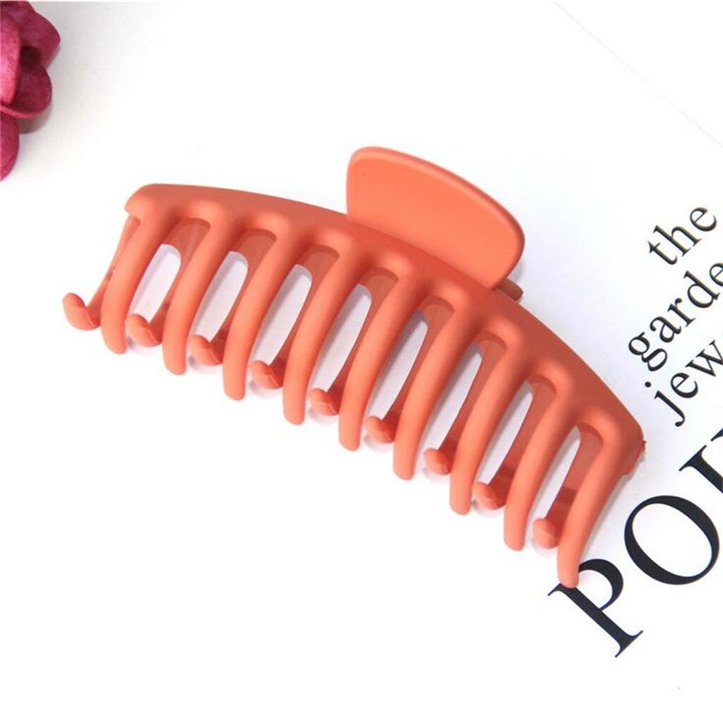 1Pc Clip Haar Accessoires Make Scrub-Kleur Acryl Grote Douche Haar Clip Haarspeld Terug Hoofd Clip Hoofdtooi Gebroken: A