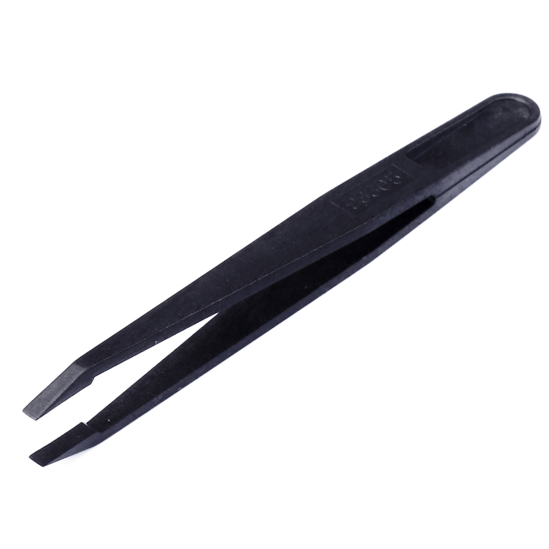6 in 1 Black ESD Tweezers Set Anti Static Plastic Electronic Tweezers Pinzas Forceps