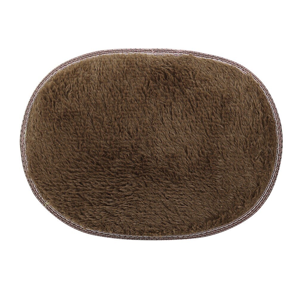 30*40Cm Anti-Skid Pluizige Shaggy Gebied Tapijt Thuis Slaapkamer Badkamer Vloer Deur Mat: Coffee 