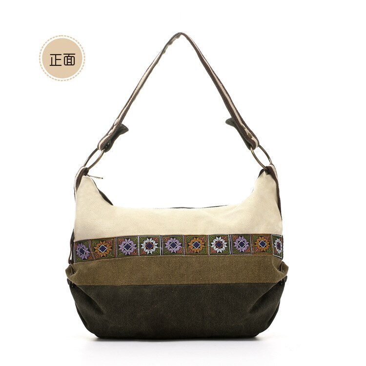 sommer Neue Leinwand Handtasche Ethnischen Stil Exquisite Retro Schulter Messenger Tasche Frauen Tasche: Default Title