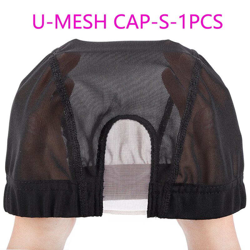U Part Lace Wig Caps For Making Human Hair Lace Wigs Ventilated Wig Cap Dome Mesh Weaving Cap S M L Size Wig Accessories: u-mesh S-1PCS