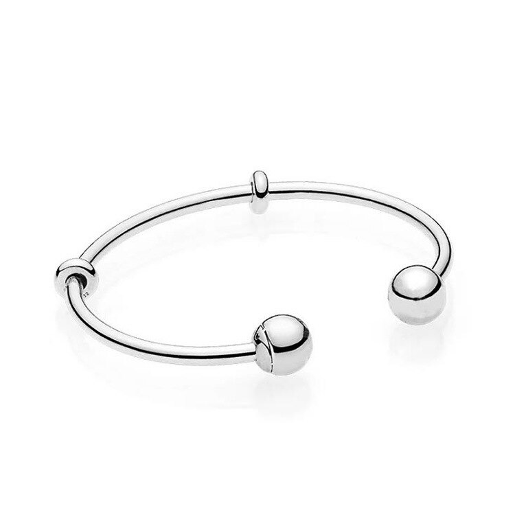 S925 silber funkelnden Öffnen Set DIY perlen Armband Fit original pandoras Momente charme Armband armreifen Schmuck für frauen: Picture color / 17