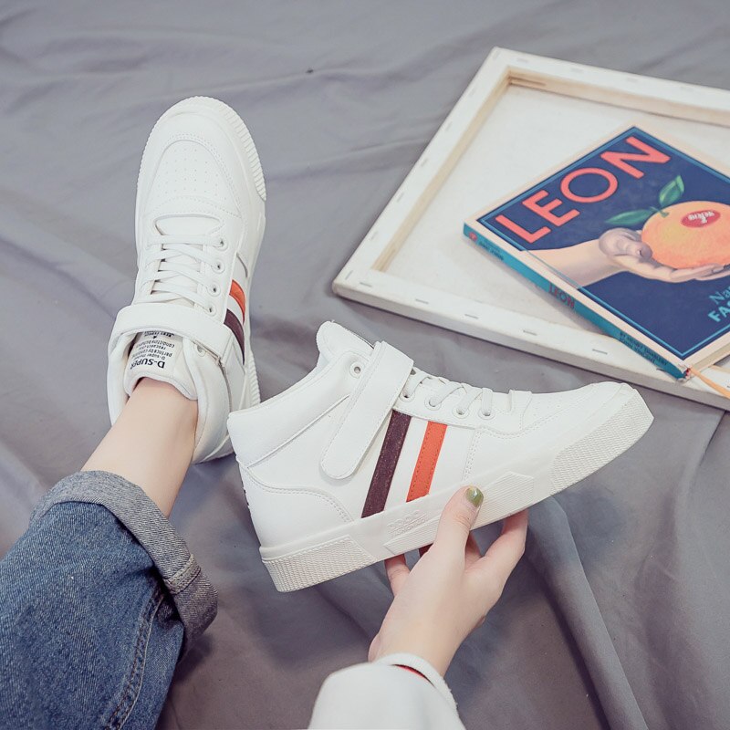 Zapatos de mujer afelpados, zapatos de lona a la , nuevos zapatos planos cálidos informales de invierno, zapatillas transpirables, zapatos informales de mujer de: Beige Orange / 8,5