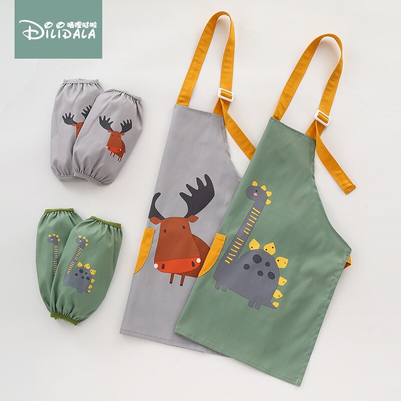 Baby Lätzchen Schürze Art freundlicher Malerei Kochen Backen Schürze Lebensmittel Wasserdichte tapsen Jungen Mädchen Küche Kittel BBQ Kleidung