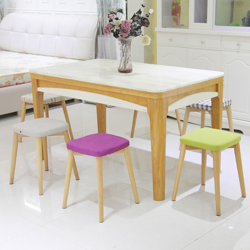 Wooden bench art stools fashionable household square stool sofa chairs benches vanity chair kids Minimalist Modern