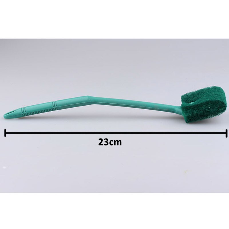 Aquarium Reinigingsborstel Tool Verwijder Algen Glazen Aquarium Schraper Spons Cleaner: 23cm Green