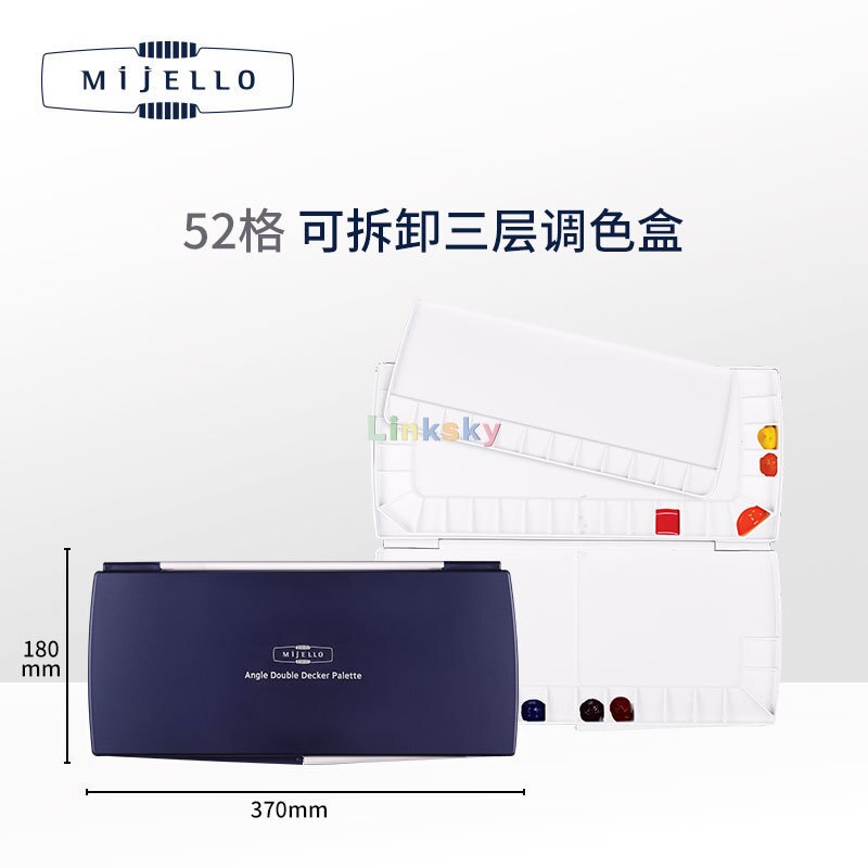 Mijello – Palette aquarelle à Fusion étanche à l&#39;air, Palette à double usage, étanche à l&#39;air, offre une variété de puits, pour les professionnels: MWP-1752