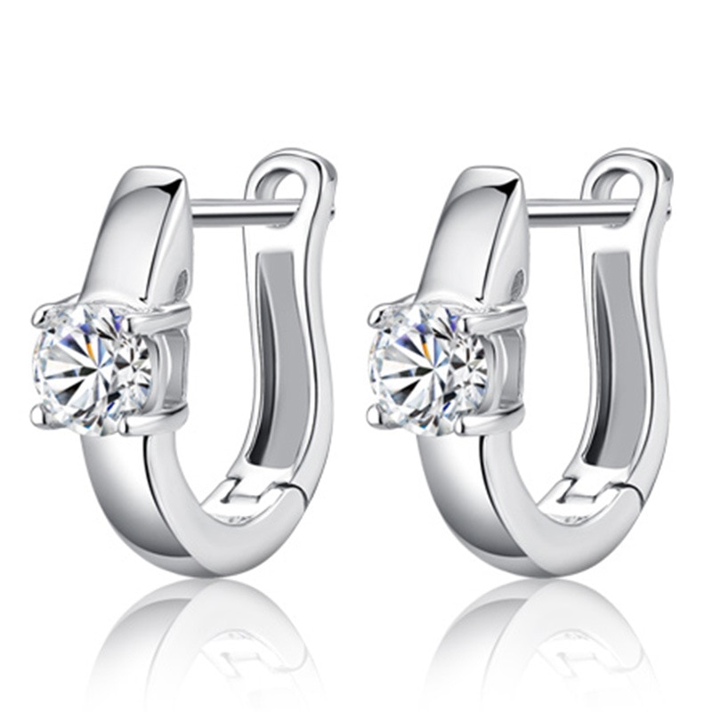 NEHZY srebrny cztery pazury kolczyk śliczne modelki moda biżuteria kryształowa Super Lampa błyskowa biżuteria retro fabryka hurtownia
