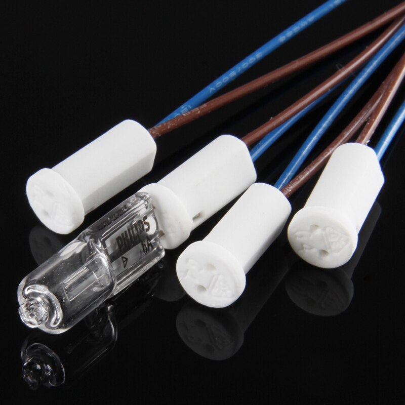 Lamp Holder G4 G5.3 G9 GU10 MR11 MR16 T5 T8 Halogen Lampholder Porcelain Ceramic Socket Fluorescent Light LED Bulb Base: G4 Porcelain