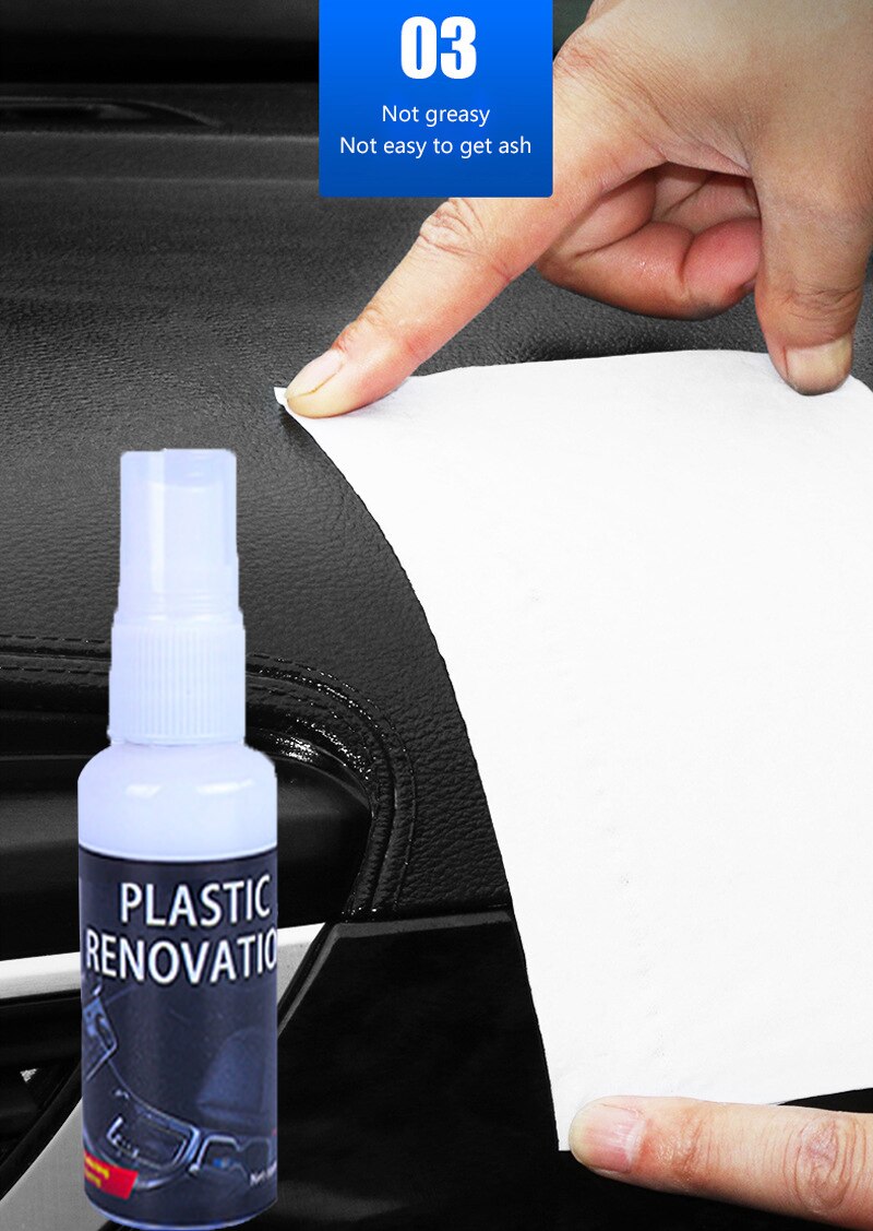 30ML Car Interior Exterior Decontamination Polish Wax Scratch Surface Repair Car Plastic Part Leather Window Retreading Agent