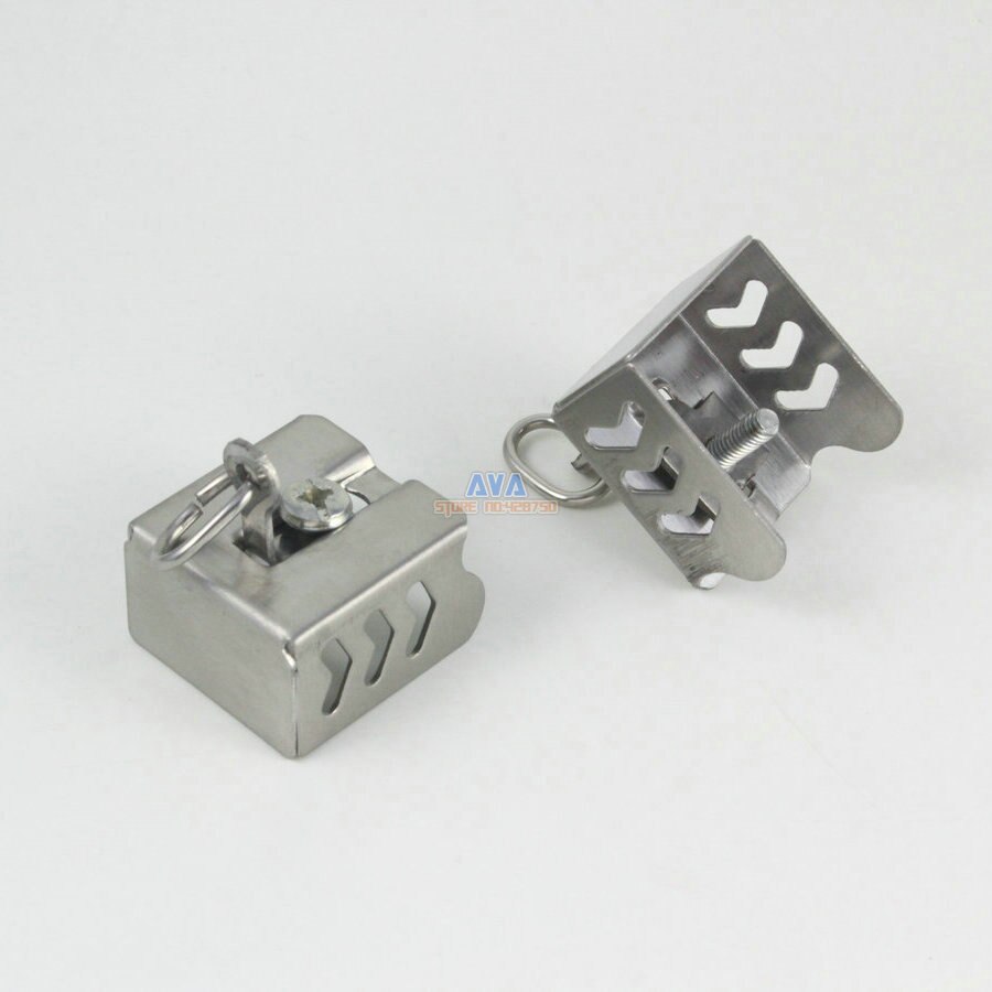 10 Pieces Stainess Steel Curtain Track End Caps Curtain Track End Stops 28x26x17mm