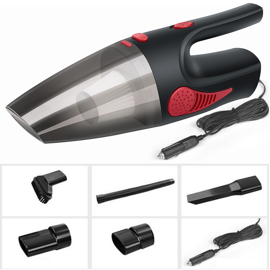 Wireless Car Vacuum Cleaner 4500pa/5000pa Handheld Portable Mini Wet/Dry Auto Vacuum Cleaner for Car Interior & Home Cleaning: 5000pa wired