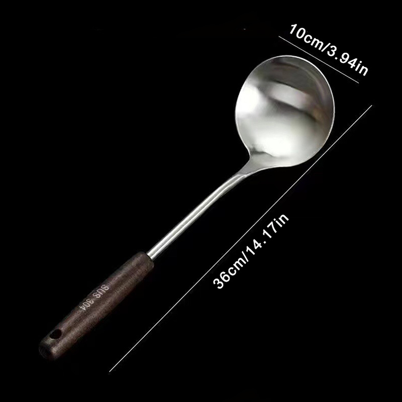 1pc utensílios de cozinha de aço inoxidável wok espátula ferro e concha conjunto de ferramentas espátula para cozinhar acessórios de cozinha essenciais