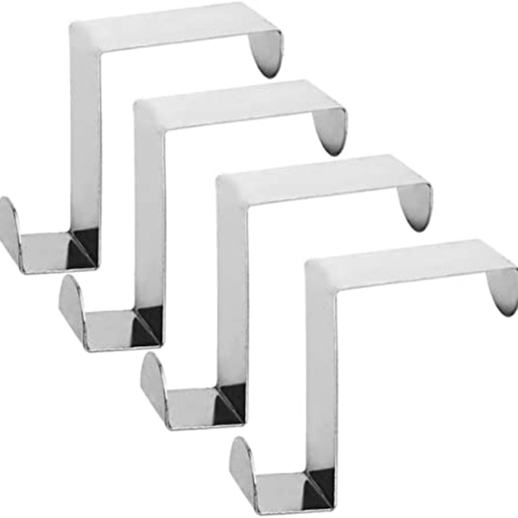 4Pcs Rvs Materiaal Z-Vormige Haak Deur Achter Kastdeur Dual-Purpose Haak Praktische Creatieve haak