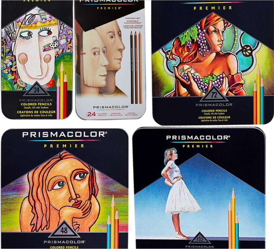 Yhdysvalloissa prismacolor sanford 24 36 48 72 150 öljy puuvärit lapis de cor tekniikan koulussa tarjonnan salainen puutarha kynä 4.0mm ydin tina laatikko