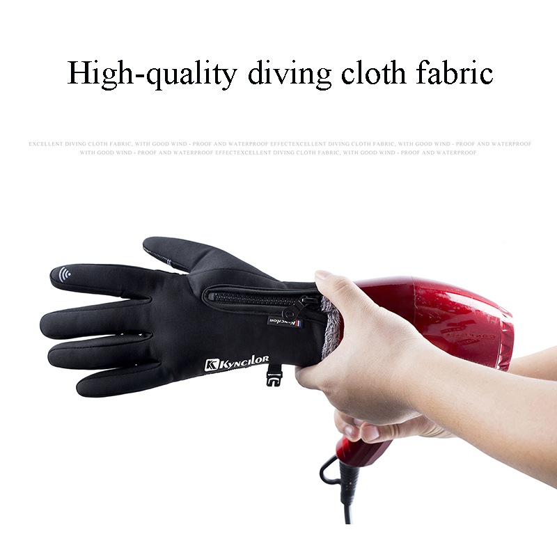 Gants de Ski à écran tactile pour hommes gants de conduite chauds coupe-vent pour femmes avec gants de pêche imperméables en polaire