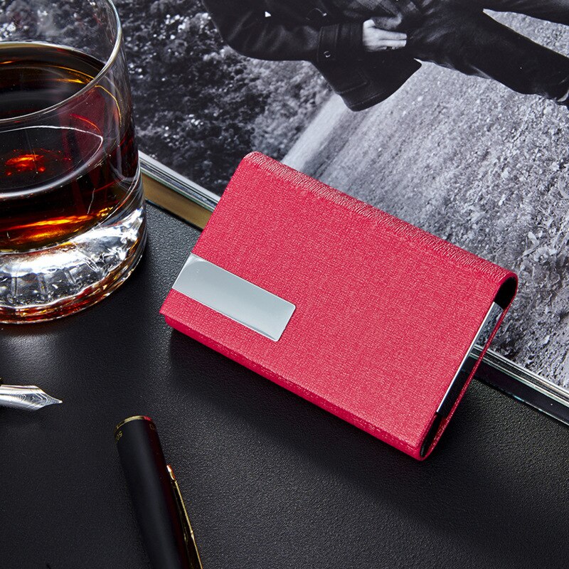 EZONE 1pc moda wizytownik na karty biznesowe dla mężczyzn 9.5*6.5cm metalowe etui na wizytówki karta bankowa Box etui na karty kredytowe wysoka jakość: T6