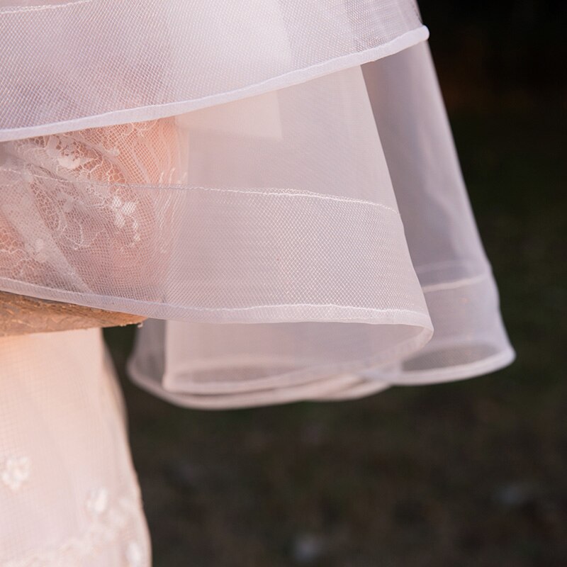 velo de novia de dos capas blanco yema del dedo velo corto nupcial 2T velos de boda con peine Borde de tul fuerte
