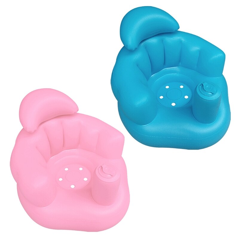 Baby lärande säte bada lounging bärbar uppblåsbar badstol pvc soffa duschstol för att leka äta