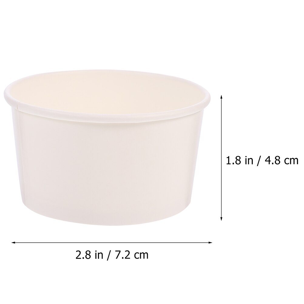 100Pcs Disposable Ice Cream Cups 3oz Dessert Pudding Cups for Retail Store Home