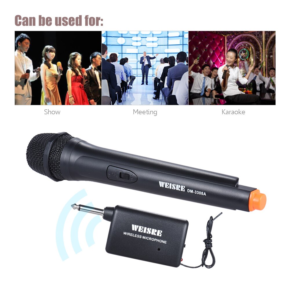 Handheld Draadloze Unidirectionele Dynamische Microfoon Voice Versterker Voor Karaoke Meeting Ceremonie