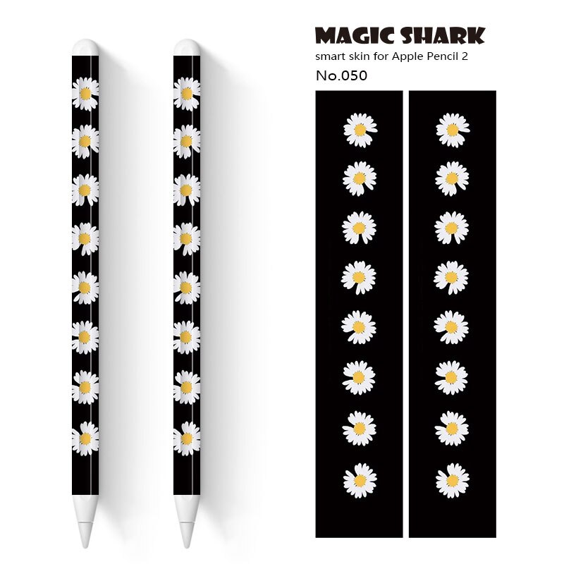 Magisk haj sød tegnefilm kanin bjørn ultra tynd 3m pvc film etui skin tape klistermærke til æble blyant 2 stylus: 050
