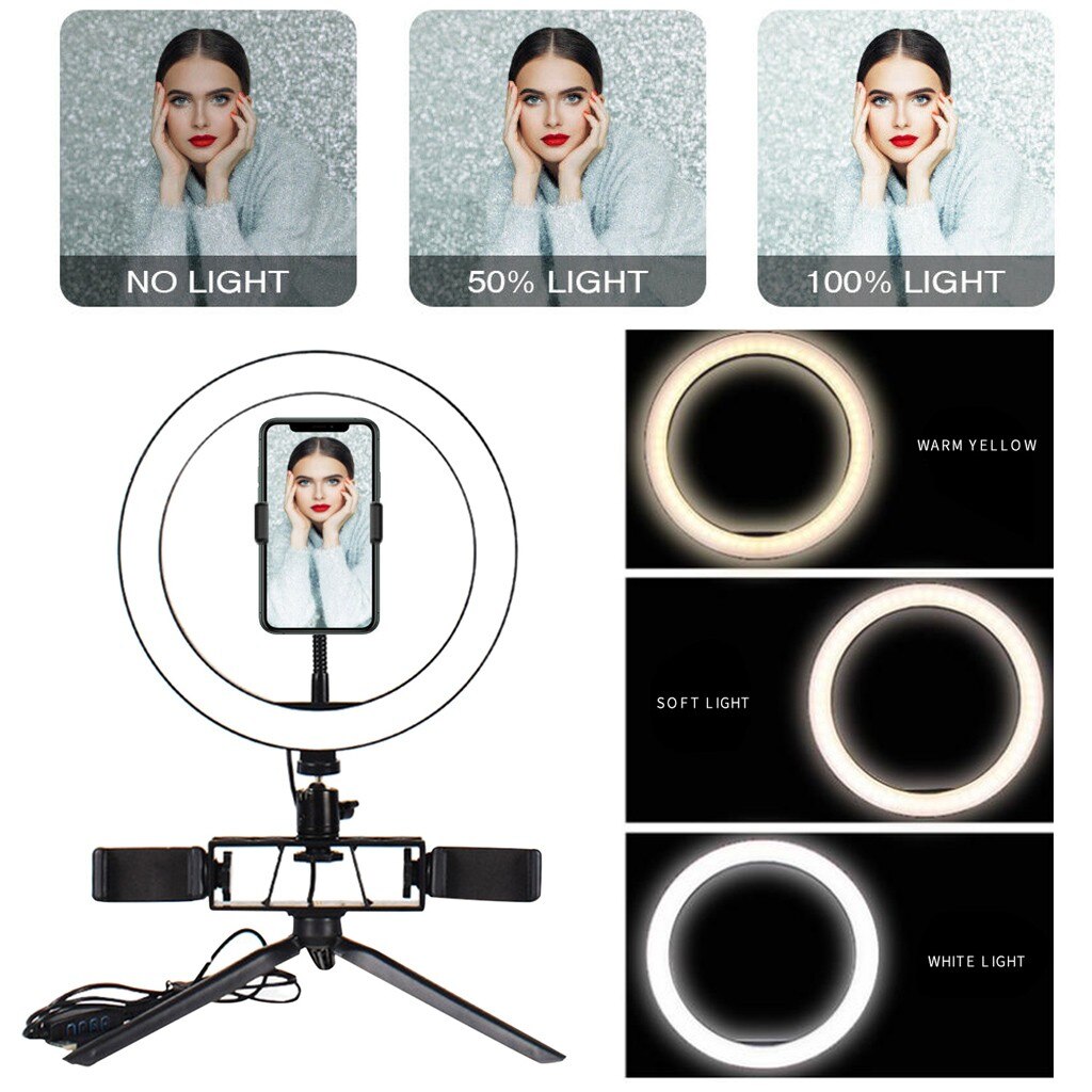 Ring Light 20Cm With Tripod Mobile Phone Holder USB3 Mode LED Live Light