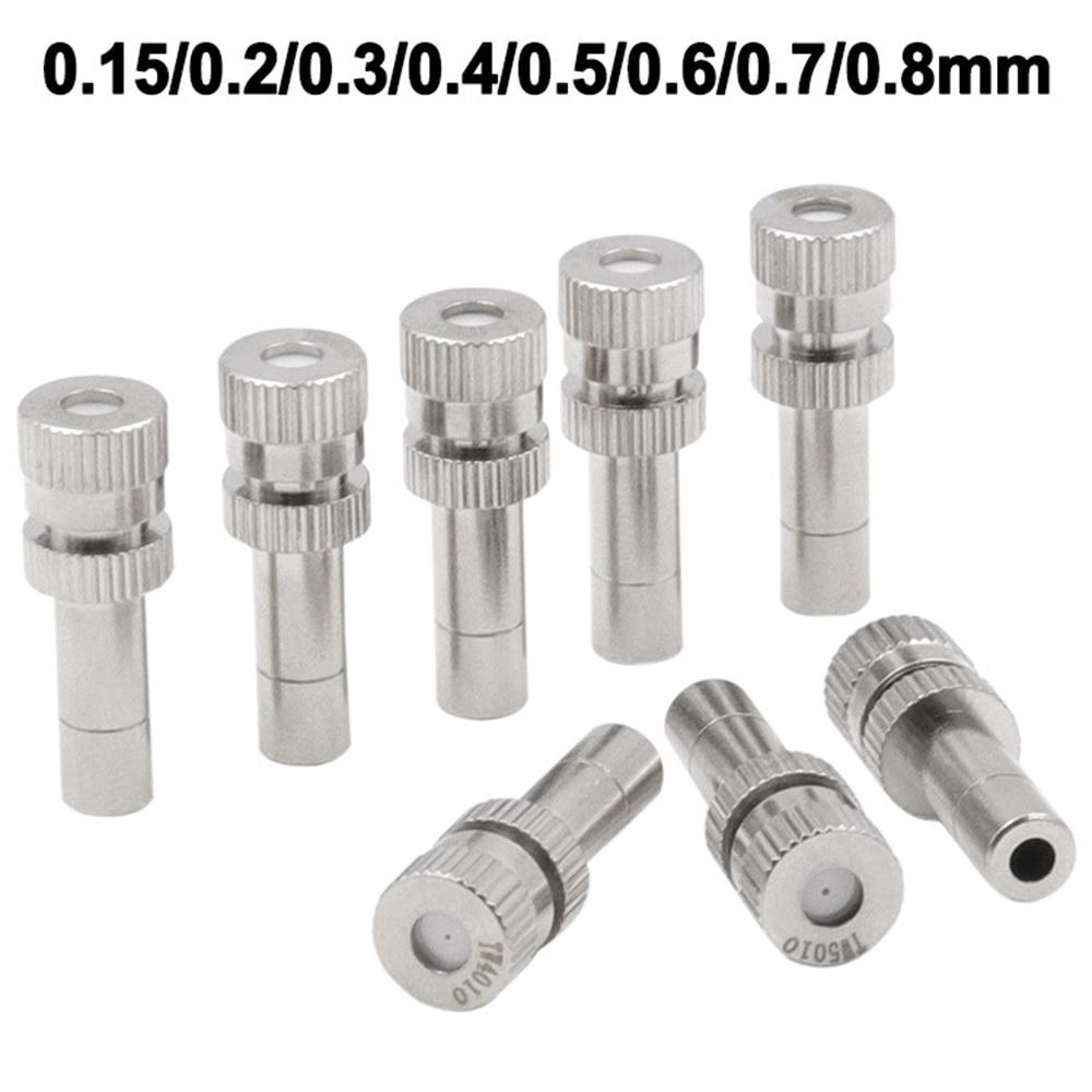 Verneveling Water Spray Nozzle Rvs Fog Misting Nozzles 6Mm Connectors Tuin Water Irrigatie Sprinkler Verneveling Fitt