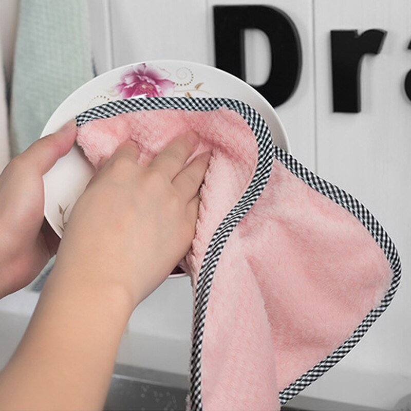 25*25cm strofinaccio da cucina straccio super assorbente asciugamano in microfibra strofinacci lavare piatti stracci forniture per la pulizia della casa