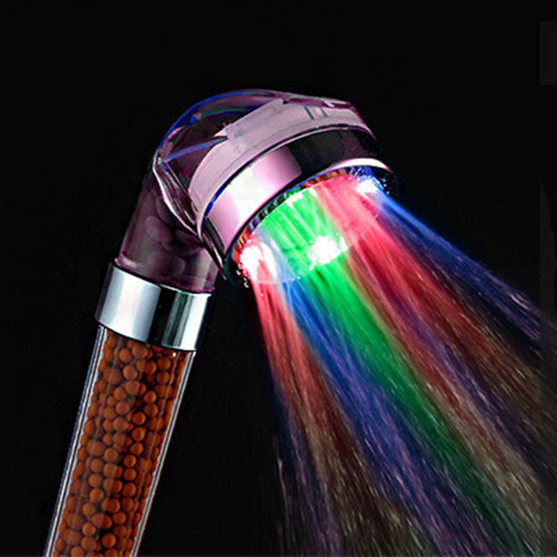 PVIVLIS LED Anion Shower SPA Shower Head Pressurized Water - Saving Temperature Control Colorful Handheld Big Rain Shower
