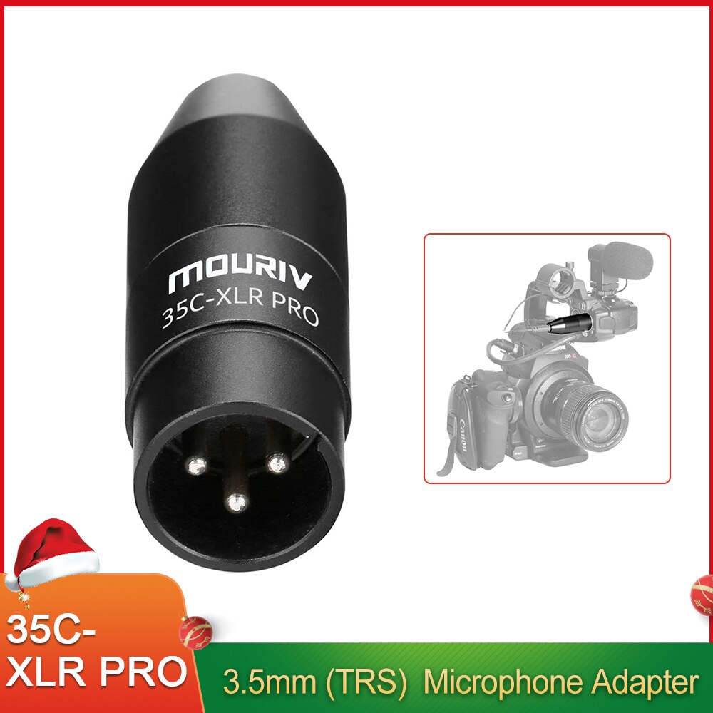 35C-XLR 3.5Mm (Trs) mini-Jack Vrouwelijke Microfoon Adapter Naar 3-Pin Xlr Male Connector Compatibel Met Camcorders, Recorders, Mixer