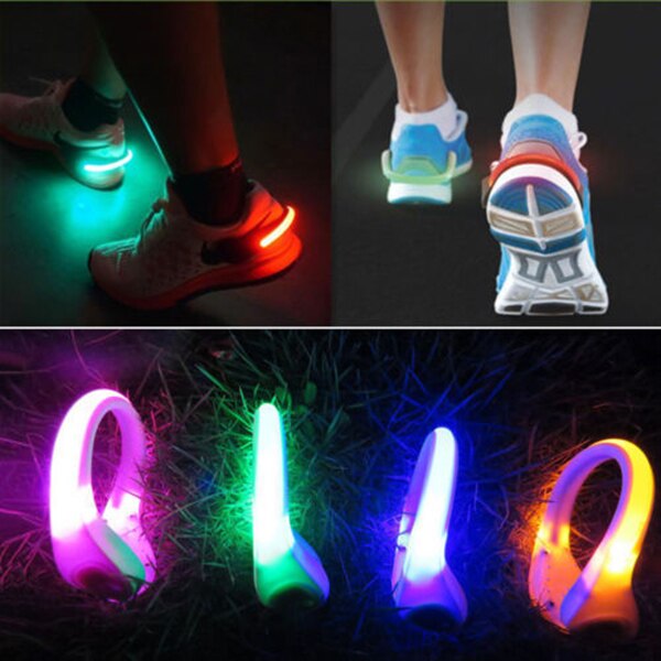 Sport løping sikkerhet usb led sko klips lysende lys reflekterende sklisikre klips sek 88