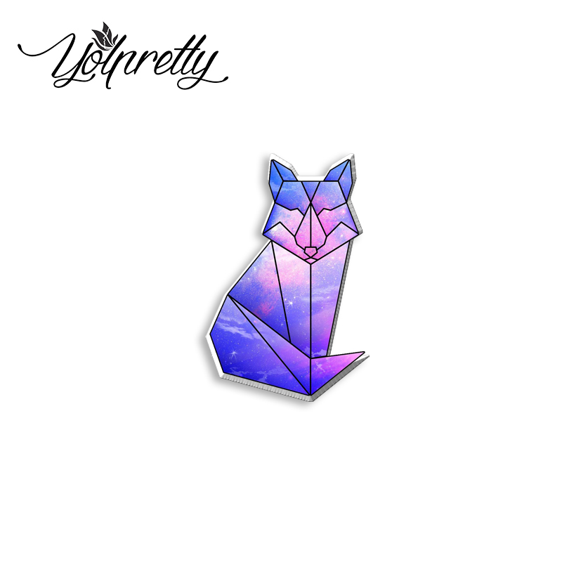 Pin de insignia de epoxi acrílico, Pin de solapa, Graffitis, animales de colores, geometría, Galaxia, , novedad de 2023: Rodio plateado