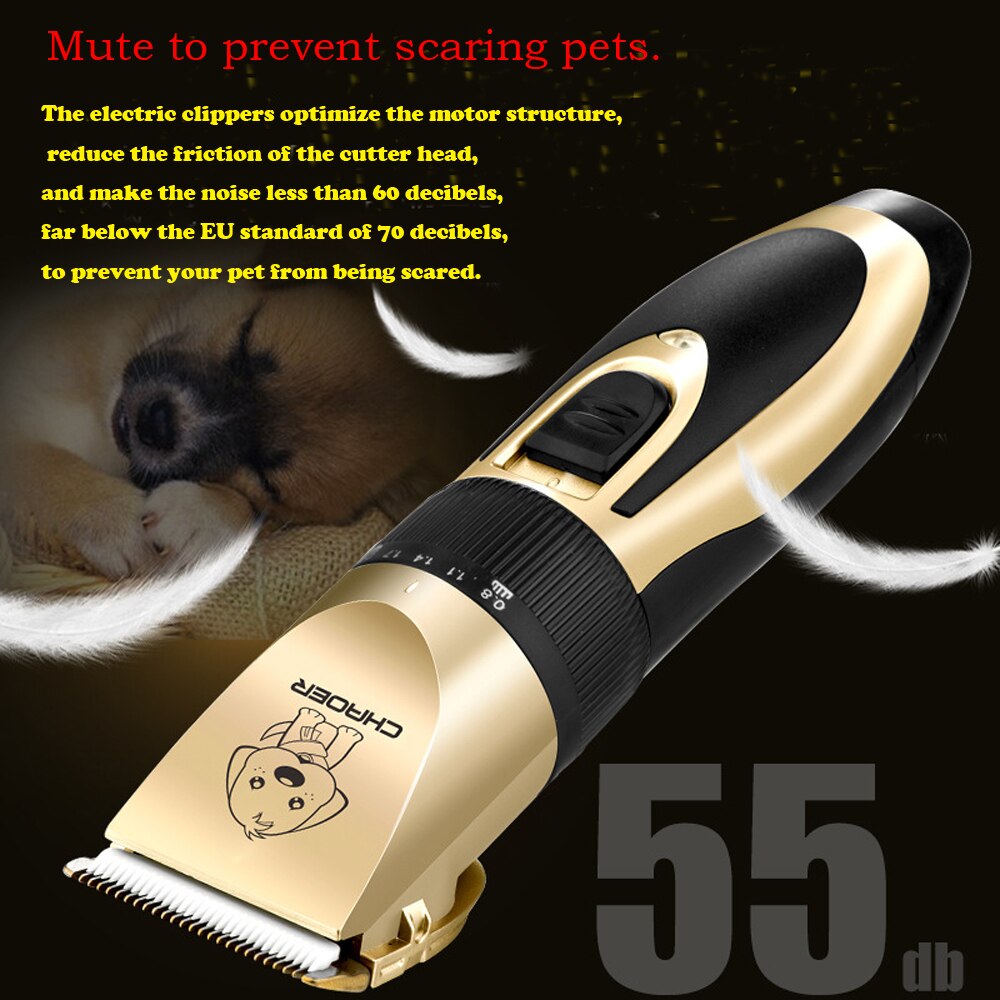 USB Charger Dog Hair Trimmer Pet Trimmer Haircut Machine Rechargeable Low-Noise Clipper Kit Pet Hair Remover Grooming Cutter