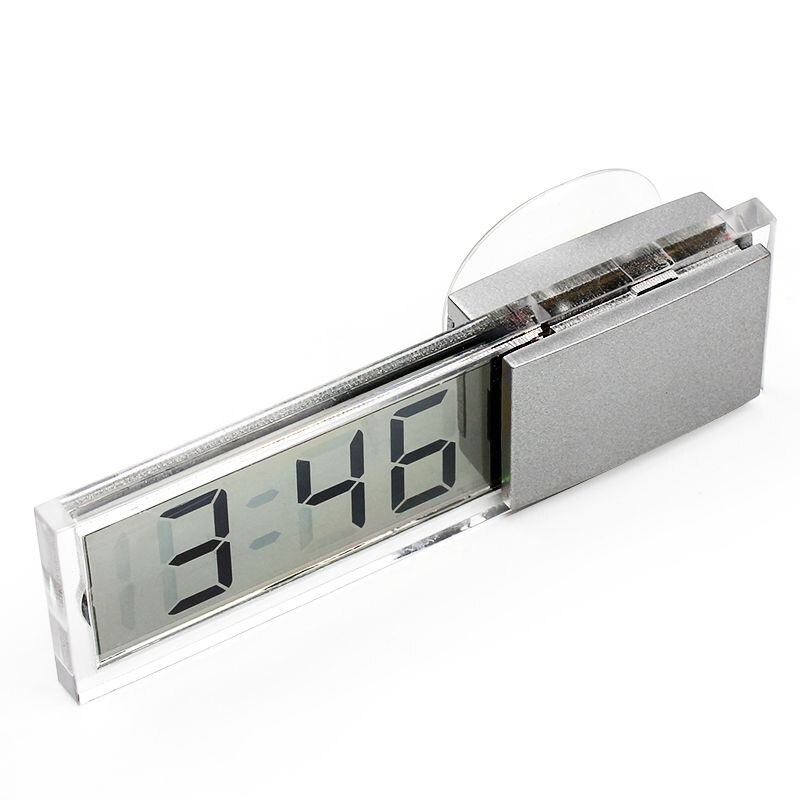 Pantalla LCD, reloj electrónico Digital con ventosa LED para todos los coches, interior, exterior, hogar