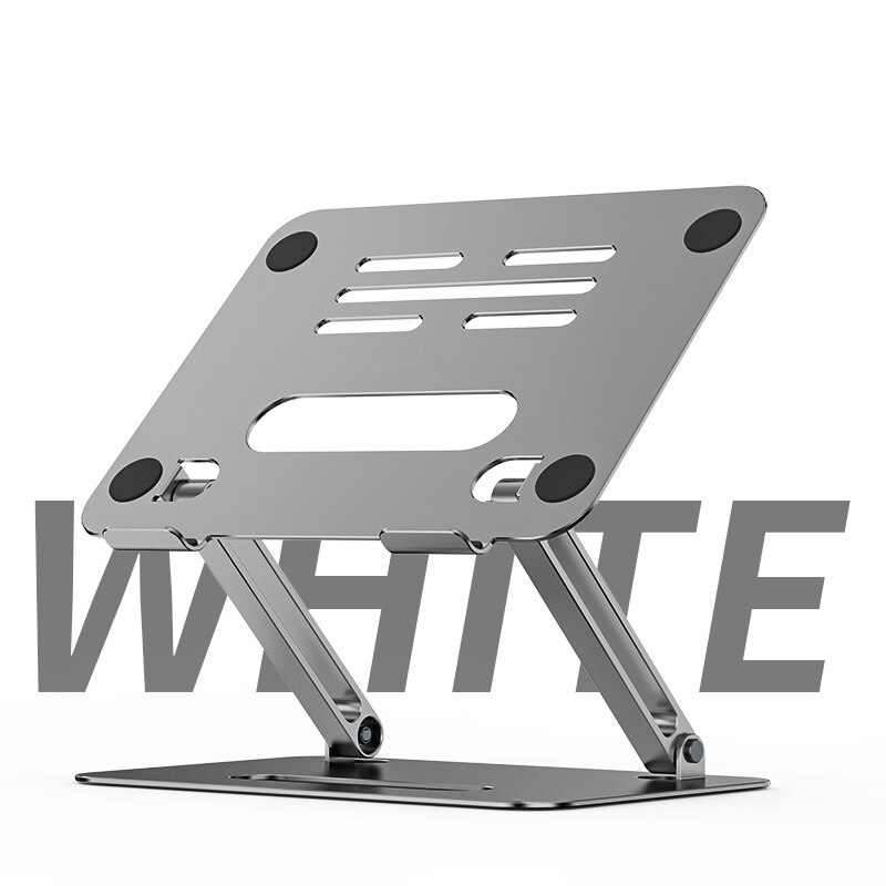 Eaor laptopständer aus aluminiumlegierung, mehrfach verstellbarer winkel, zwei klappbare halterung mit kühlfunktion für notebooks, tablets und laptops: Silber