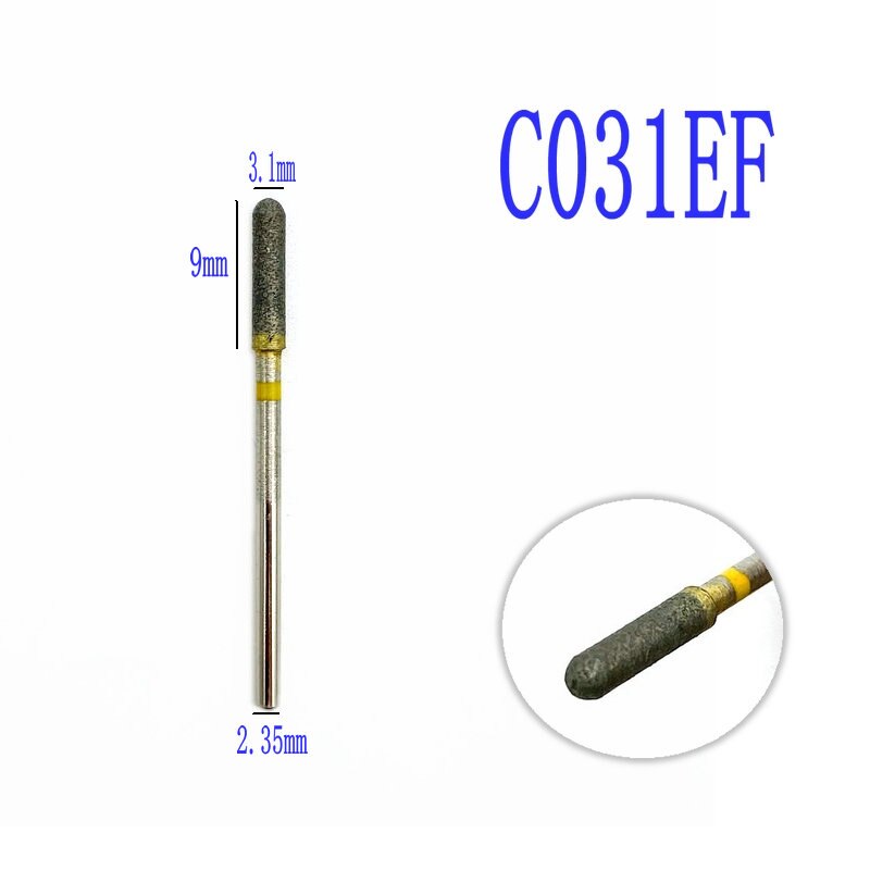 Fuly- Sintered Diamond HP Polisher Grinder for Polishing Trimming Drill 2.35mm Shank Dental HP Polishing Burs: C031EF