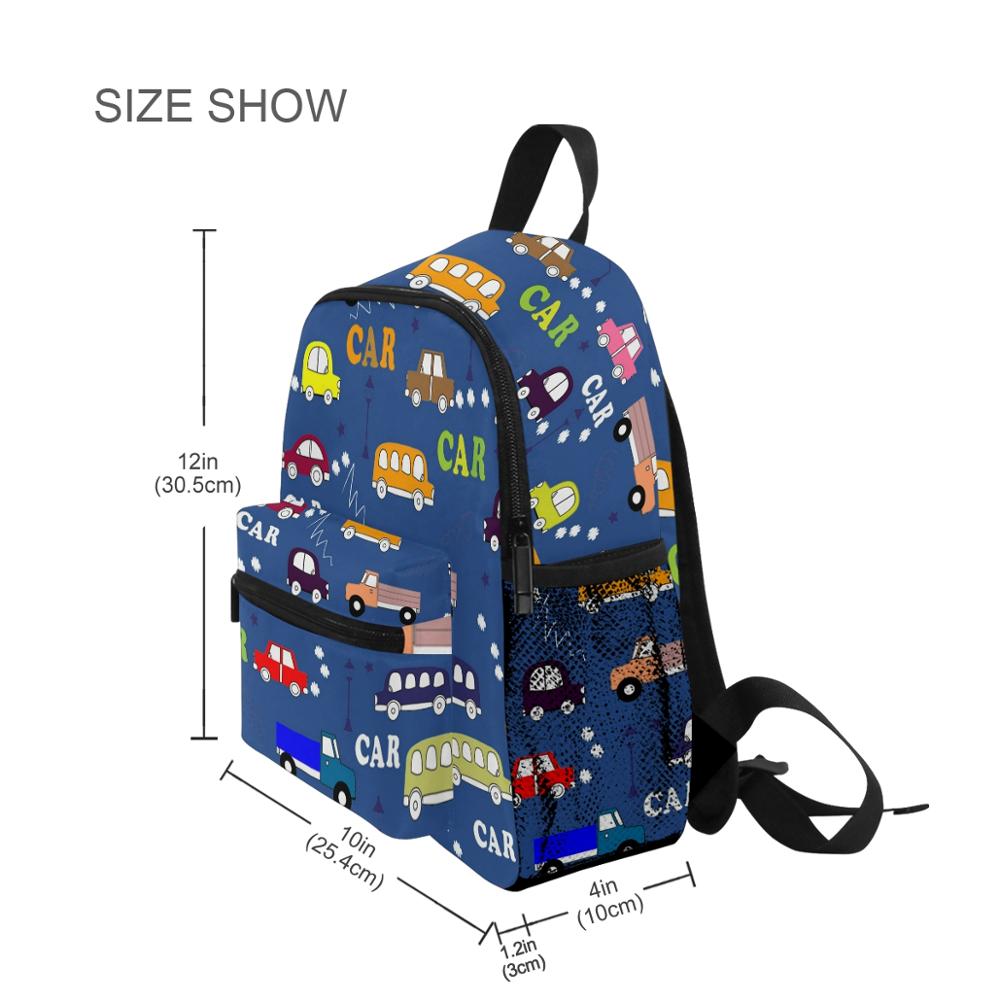 ALAZA School bag for kids Kindergarten Preschool Bag boy Small Children Suitable for 3-8 years old blue Backpack car Cartoon bag