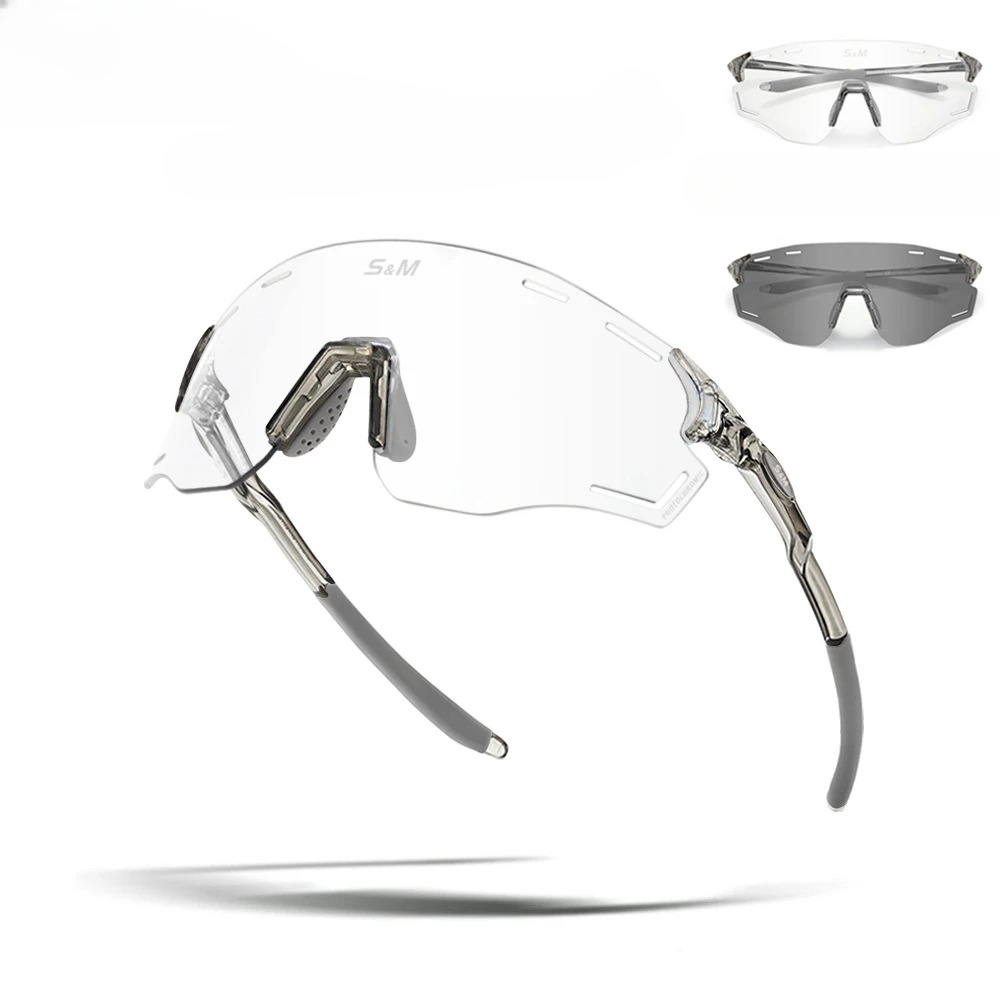 Gafas de sol deportivas polarizadas para motocicleta, lentes de luz polarizadas transparentes que cambian de Color, módulo Multicolor, venta de verano: Rosa