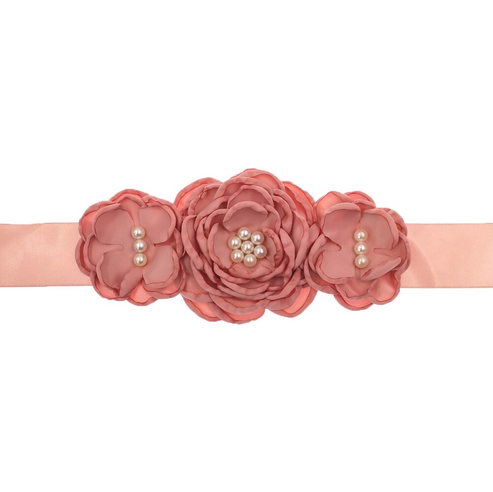 Bloem Moederschap Riem Vrouwen Lint Sash Flowergirl Bruids Tailleband Foto Props Zwangerschap Accessoires Jurk Sjerpen: 16