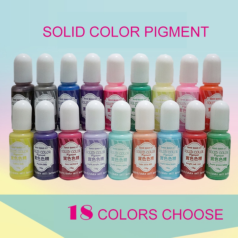 18 Colors 10g/Bottle UV Resin Liquid Dye Pigment Resin Epoxy For DIY Jewelry Making Crafts Coloring Dye Colorant