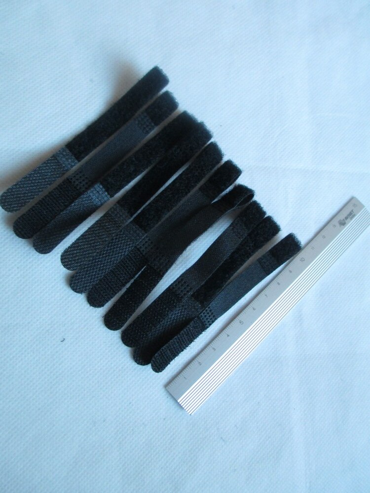 Fixmee 100 Stks Zwarte Herbruikbare P-Type Terug naar Nylon Haak Lus Kabelbinder 100*10mm